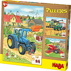 HABA- Puzzles Tracteur et CIE, 300444