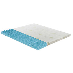 Materassi&Doghe Sur-Matelas 160x200 en mousse à mémoire fresh à 9 zones