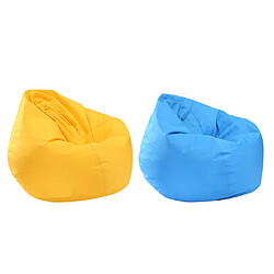 housse de sac de fèves de rangement imperméable pour animaux en peluche jaune et bleu ciel