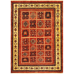 Vidal Tapis de laine 157x113 rouge Kashkuli