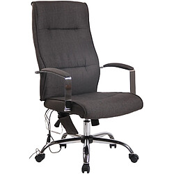 Decoshop26 Fauteuil de bureau sur roulettes fonction massage mécanisme de balance en tissu gris foncé 10_0002610