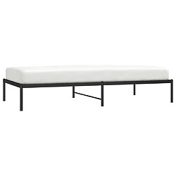 Avis Maison Chic Lit adulte - Lit simple Cadre de lit,Structure du lit Contemporain métal noir 100x200 cm -MN88794