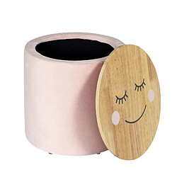 The Home Deco Kids Pouf enfant en bois et velours Moon.