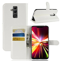 Etui en PU flip blanc pour votre Huawei Mate 20 Lite 