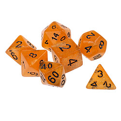 7 pièces polyédrique jeu de dés d6 d8 d10 d12 d20 jeux de société jouet cadeau orange pas cher