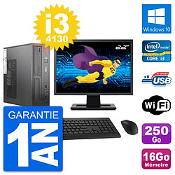 PC Fujitsu E520 DT Ecran 22" Intel i3-4130 RAM 16Go Disque 250Go Windows 10 Wifi - Occasion