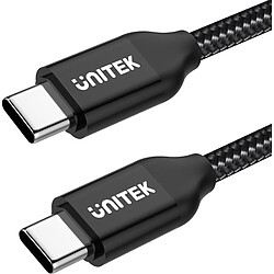 Unitek USB-C - USB-C 2 m Noir (C14059BK) Unitek USB-C - Câble USB-C 2 m Noir (C14059BK)