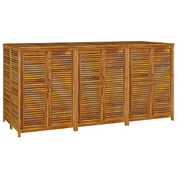 Helloshop26 Coffre boîte meuble de jardin rangement 210 x 87 x 104 cm bois massif d'acacia 02_0013021