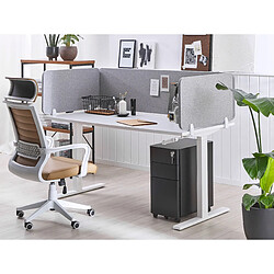 Beliani Séparateur de bureau 80 x 40 cm gris clair WALLY pas cher