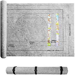 Universal Mat de puzzle 80x118cm, couverture en feutre gris roll up pour un puzzle jusqu'à 2000 P 