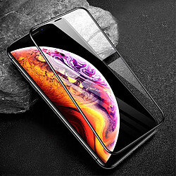 Protecteur écran en verre trempé 3D incurvé plein froid sculpture de colle noir pour votre Apple iPhone XS Max 