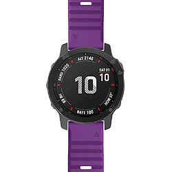 Avis Wewoo Bracelet pour montre connectée Garmin Fenix 6 22mm Smartwatch en silicone à relâchement rapide Pourpre