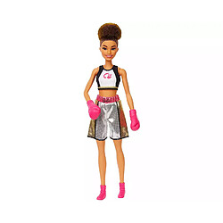 Mattel Barbie Série You Can Be Anything Poupée Brunette Boxeuse avec des Gants Multicolore 