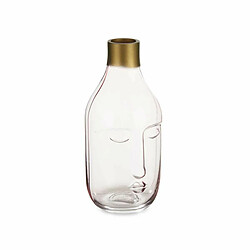 Gift Decor Vase Visage Rose verre 11 x 24,5 x 12 cm (6 Unités)