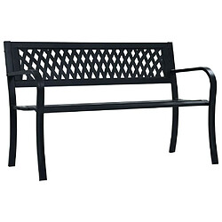 Maison Chic Banc de jardin | Banquette de jardin | Chaise Relax 125 cm Noir Acier -MN43020