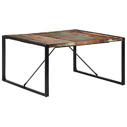 vidaXL Table à manger 140x140x75 cm Bois de récupération massif