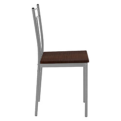 Avis ML-Design Set table de salle à manger avec 4 chaises 110 cm marron/chêne foncé MDF/acier