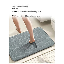 LUUCOZK Tapis de bain antidérapants, absorbants, à séchage rapide, décoration de salle de bain, gris foncé-50 x80CM