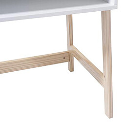 Avis Pegane Bureau en MDF et pin coloris naturel et blanc - Dim : L 58 x l 52 x H 46 cm