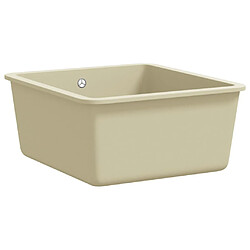 Avis vidaXL Évier de cuisine Granit Seul lavabo Beige