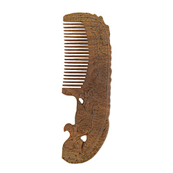 Peigne en Bois Antistatique Hommes Femmes Vert Bois de Santal Peigne pour Cheveux Barbe Moustaches 6.77x2.17x0.47 pouces Peigne à cheveux en bois