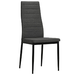 Avis Decoshop26 Lot de 4 chaises de salle à manger cuisine cadre métallique en tissu gris foncé CDS021547