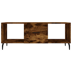 Maison Chic Table basse,Table Console Table d'appoint, Table pour salon chêne fumé 102x50x40 cm bois d'ingénierie -MN52898 pas cher