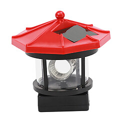 Phare Solaire Lampe Rotative LED Lumière Solaire Jardin Jardin Pelouse Décor Noir lumière de phare