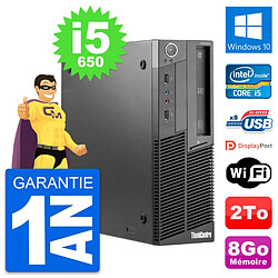 PC Lenovo ThinkCentre M90 SFF Intel i5-650 RAM 8Go Disque 2To Windows 10 Wifi · Occasion 