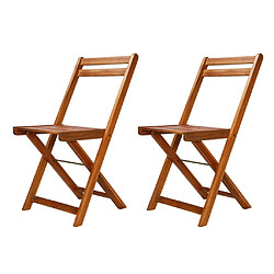 Avis Maison Chic Mobilier de table de bistro pliable et chaises de jardin 3 pcs Bois d'acacia solide -GKD274199