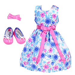 Avis Teamson Kids Sophia de 3 pièces Floral Satin 15 "Baby Doll Robe Turnet, Bow & Doll Shoes Set