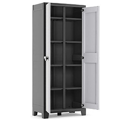 Keter Armoire de rangement polyvalente Titan Noir et gris 182 cm