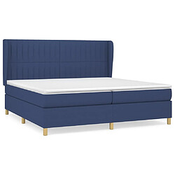 Maison Chic Lit Adulte - Lit simple Lit à sommier tapissier avec matelas moelleux - Meuble de Chambre - Bleu 200x200 cm Tissu -MN52897