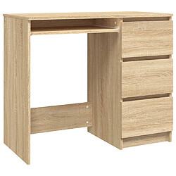 vidaXL Bureau Chêne sonoma 90x45x76 cm Bois d’ingénierie