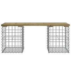 Maison Chic Banc de jardin | Banquette de jardin | Chaise Relax design gabion 103x31x42 cm bois de pin imprégné -MN62569 pas cher