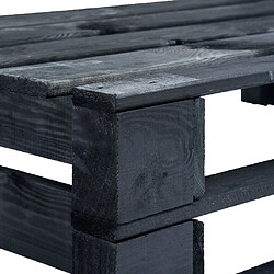 Avis Maison Chic Banc d'angle palette de jardin | Banc d'extérieur bois noir -GKD11275