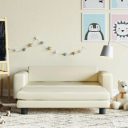 Maison Chic Canapé avec repose-pied pour enfants,Canapé Relax,Sofa de Salon,Banquette crème 100x50x30 cm -GKD328429