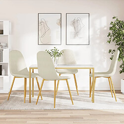 vidaXL Chaises à manger lot de 4 crème velours 