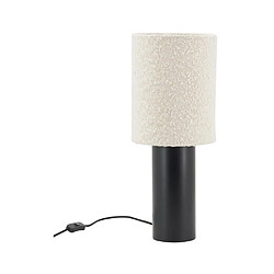 Aubry Gaspard Lampe en métal et coton bouclette noire.