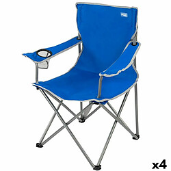 Chaise de camping pliante Aktive Bleu 45 x 82 x 47 cm (4 Unités)