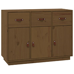 vidaXL Buffet Marron miel 100x40x75 cm Bois massif de pin