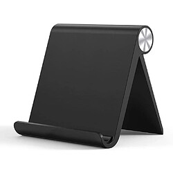 Support de tablette pour la maison Support de tablette Bureau Support de téléphone portable Compatible jusqu'à 10 pouces (Noir)