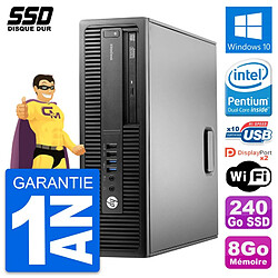 PC HP EliteDesk 800 G2 SFF Intel G4400 RAM 8Go SSD 240Go Windows 10 Wifi · Occasion 