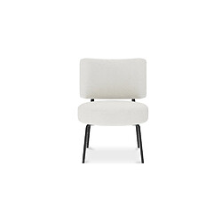 Avis ICONIK INTERIOR Fauteuil En Bouclette Fausse Fourrure Tapissée - Boucles Blanches - Jerna Blanc