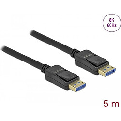 Delock - DisplayPort-Kabel - DisplayPort (M) eingerastet zu DisplayPort (M) eingerastet - DisplayPort 2,0 - 5,0m - unterstützt 8K 60 Hz (7680 x 4320) - Schwarz (80264)