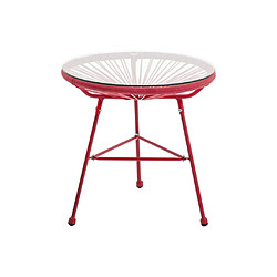 Vente-Unique Table de jardin en fils de résine tressés - Terracotta - ALIOS III de MYLIA 