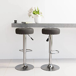 vidaXL Tabourets de bar lot de 2 noir tissu