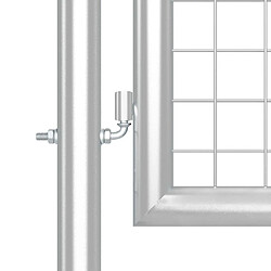 Acheter vidaXL Portal de jardin maille argenté 350x175 cm acier galvanisé