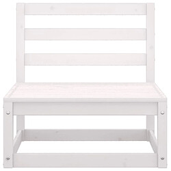 Avis vidaXL Salon de jardin 2 pcs avec coussins Blanc Bois de pin massif