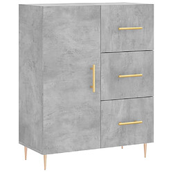 Maison Chic Buffet,Meuble de Rangement,commode pour salon,Cuisine gris béton 69,5x34x90 cm bois d'ingénierie -MN15350